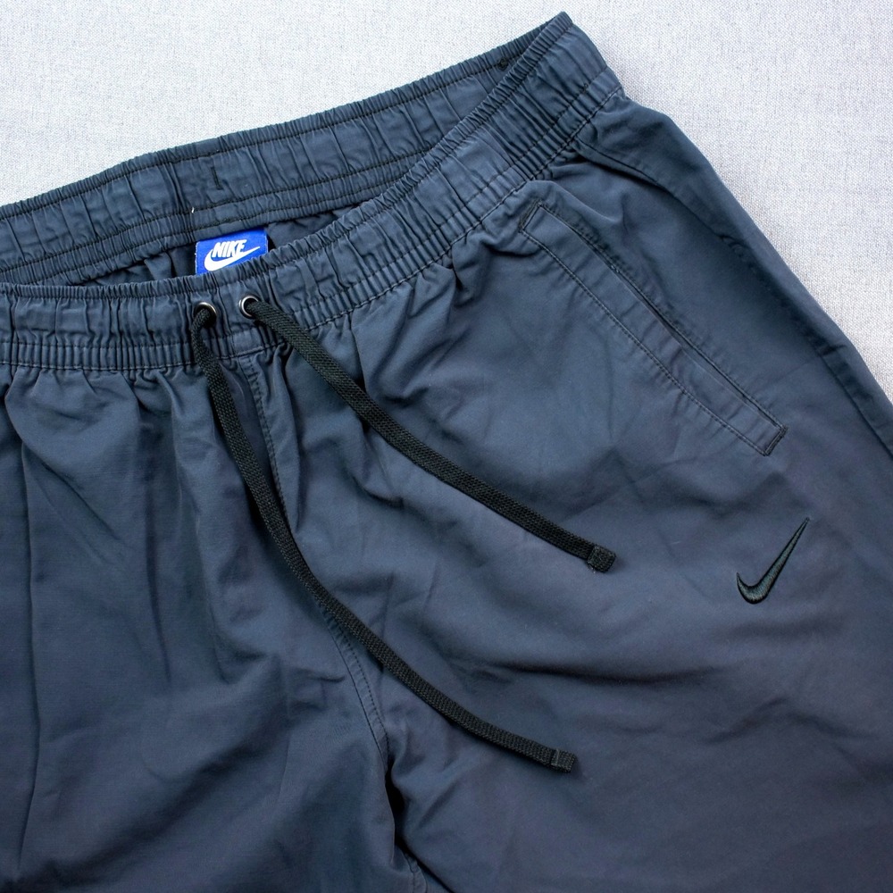 Vintage 80s Nike Men XL Jogger Pants Nylon Blend Elastic Waist Drawstring 30x29